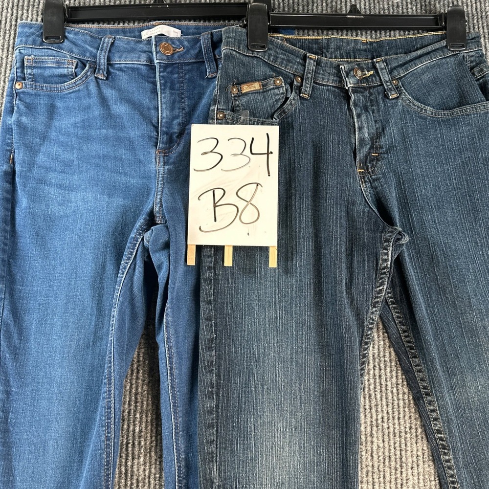 Lauren Conrad Skinny & Riders by Lee Straight Leg Blue Jeans Lot 2 Pairs Size 6